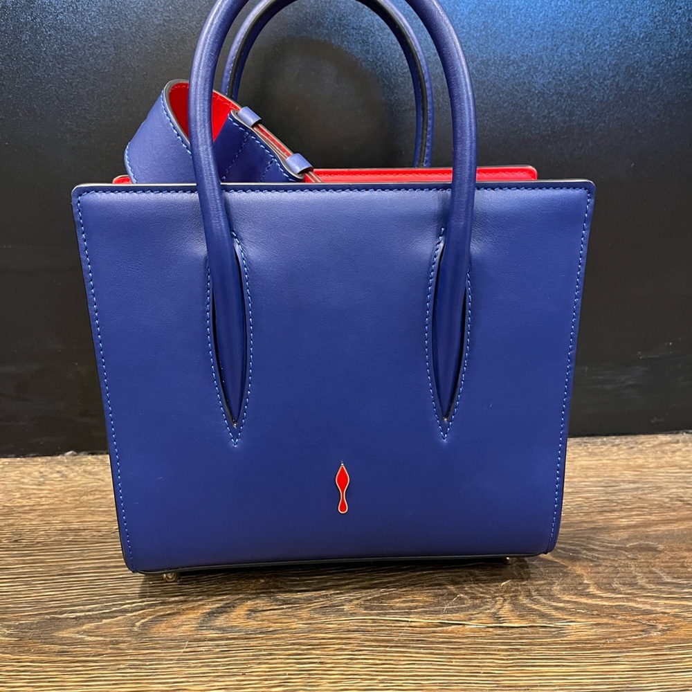 CHRISTIAN LOUBOUTIN
Paloma Mini Velour and Leather Tote Bag NEW.  Authentic - Picture 2 of 9